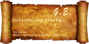 Gottschling Etelka névjegykártya